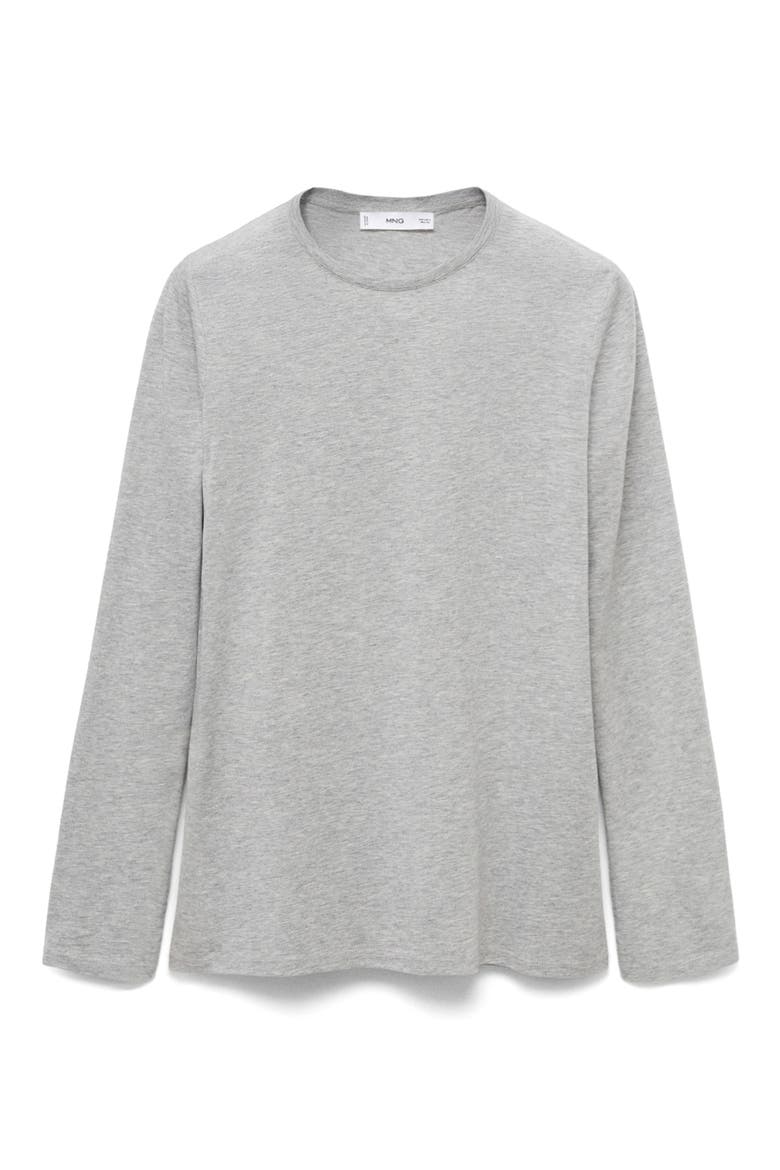 Long Sleeve Lyocell & Cotton Pajama T-Shirt, Alternate, color, LIGHT/ PASTEL GREY