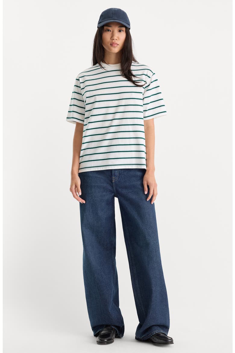 Bodega Striped T-Shirt, Alternate, color, FOREST MULTI STRIPE