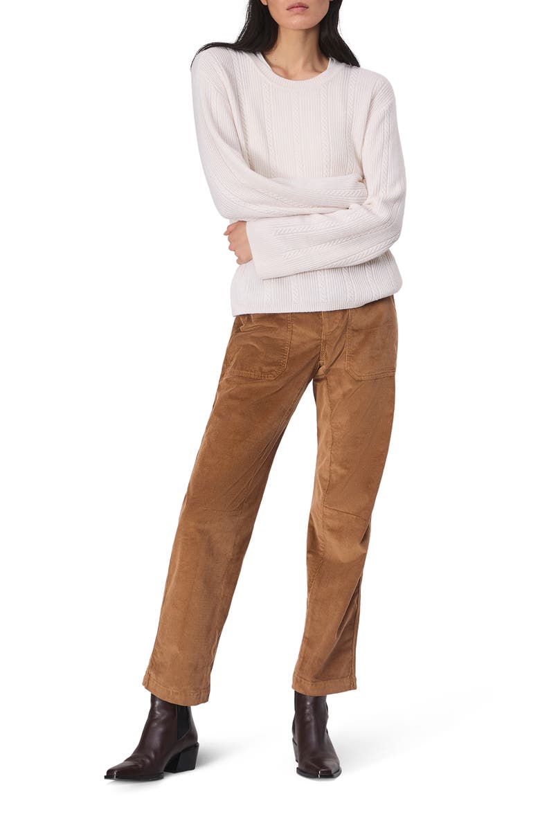 rag & bone Leyton Corduroy Straight Leg Pants, Alternate, color, Chestnut