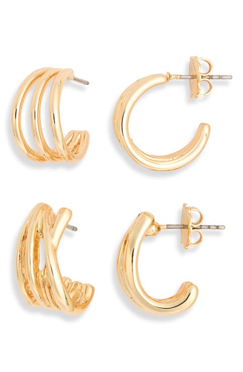Split Hoop Earring Set