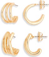 Leith Split Hoop Earring Set