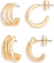 Leith Split Hoop Earring Set