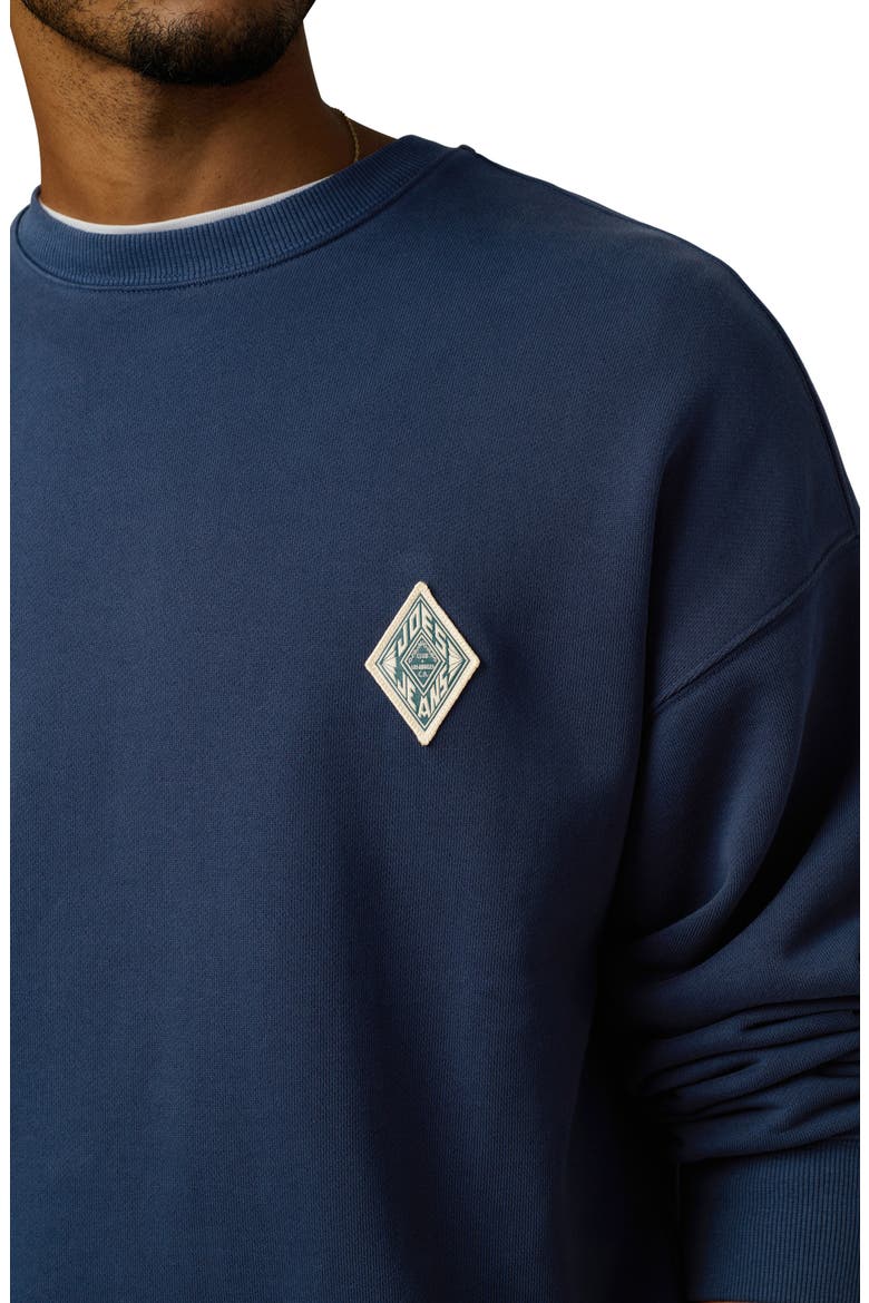 Embroidered Logo Patch Sweatshirt, Alternate, color, DRESS BLUES