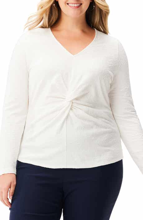 NIC+ZOE Textured Twist Front Knit Top
