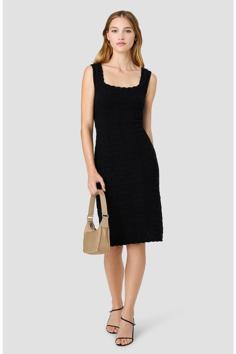 Nellis Stitch Sleeveless Body-Con Dress, Alternate, color, BLACK