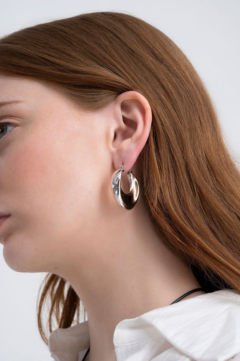 Cove Hoops, Alternate, color, Silver