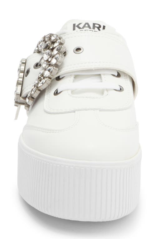Karl Lagerfeld Paris Vy Lace-up Sneaker In White