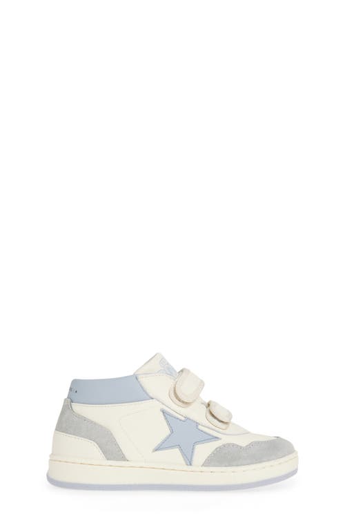 Golden Goose Boys Leather June Basket Trainers In White/light Gray/ice