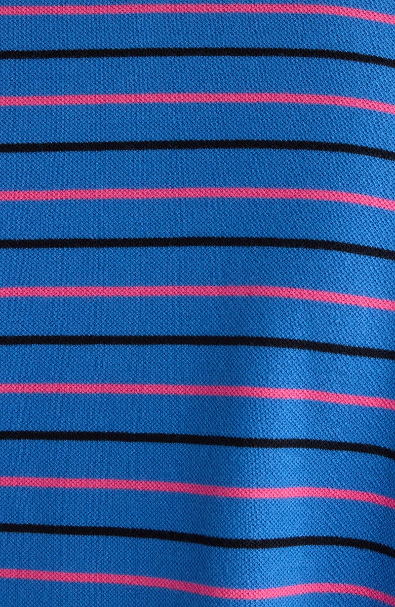 Balenciaga Laurel Embroidered Oversize Cotton Piqué Polo, Alternate, color, 4326 Blue/ Pink