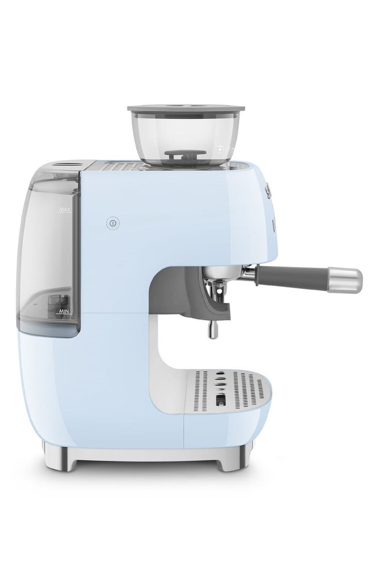 smeg Espresso Machine with Coffee Grinder, Alternate, color, Pastel Blue