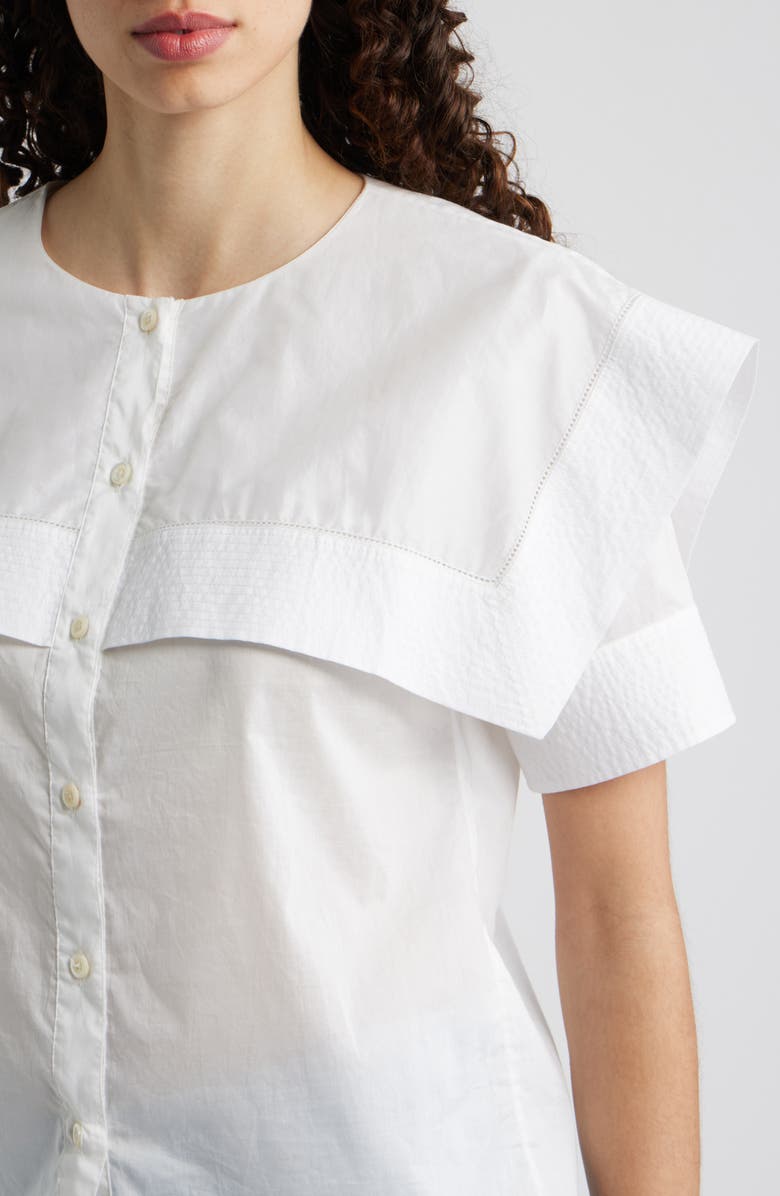 FRAME The Sleek Cape Button-Up Shirt, Alternate, color, White