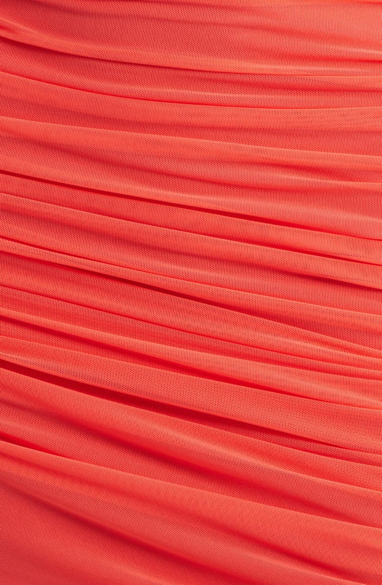 Black Halo Kristen Shirred Gown, Alternate, color, Coral