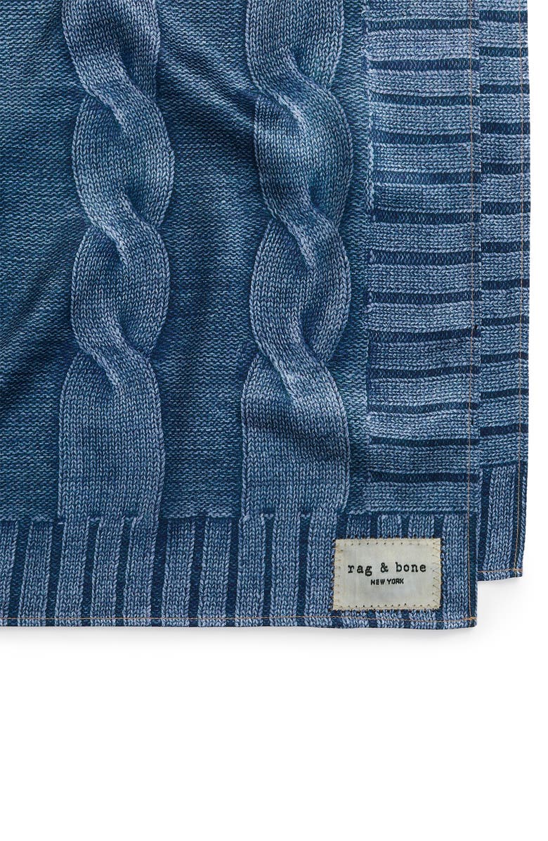rag & bone Miramar Silk Scarf, Alternate, color, Indigo