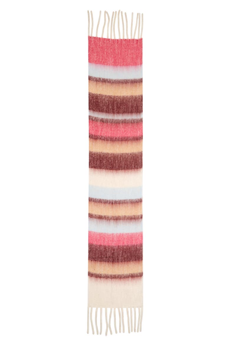 Fringe Blanket Scarf, Alternate, color, BROWN-PINK MULTI STRIPE