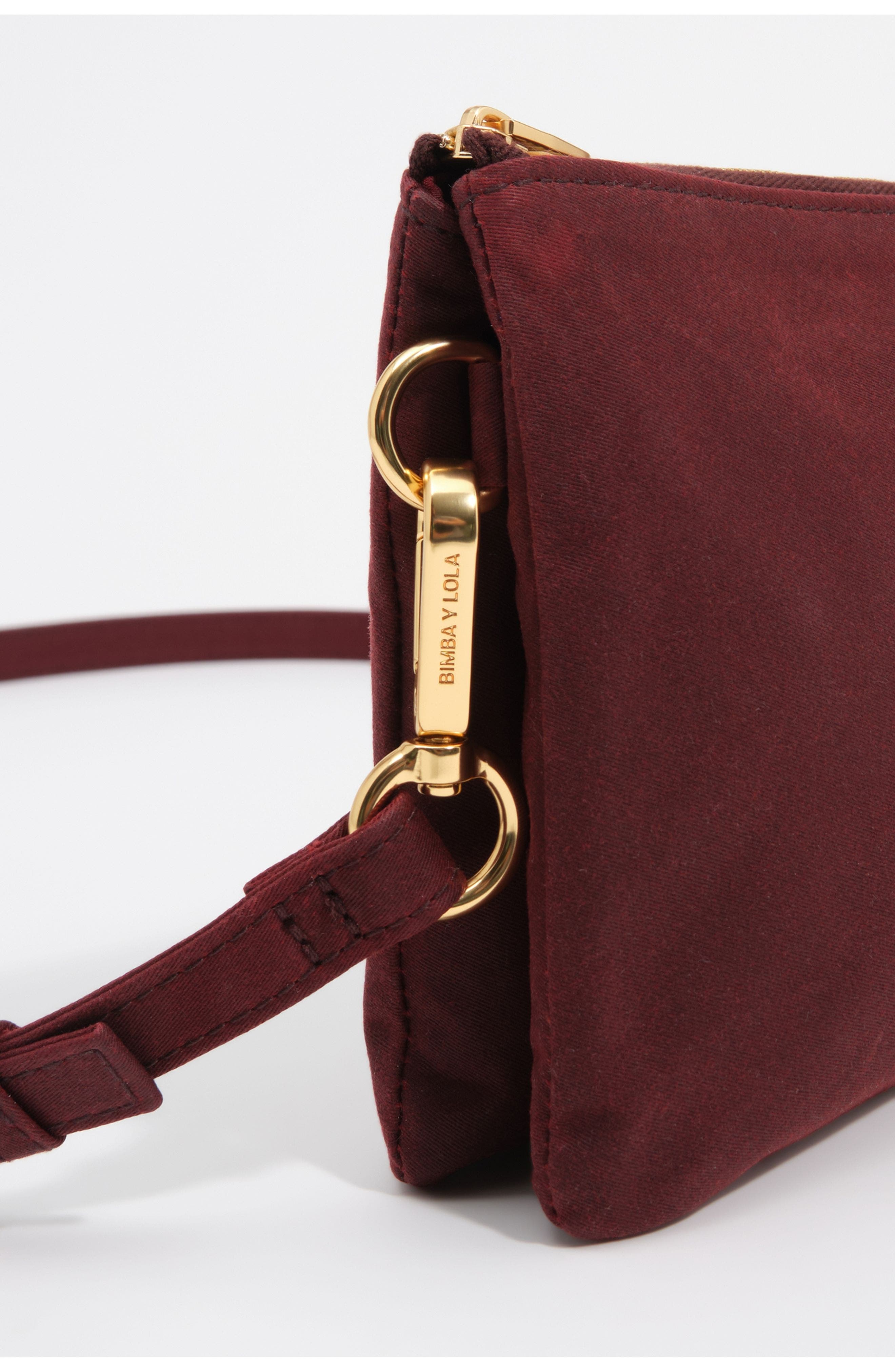 Small Coated Clutch Bag, Alternate, color, WINE