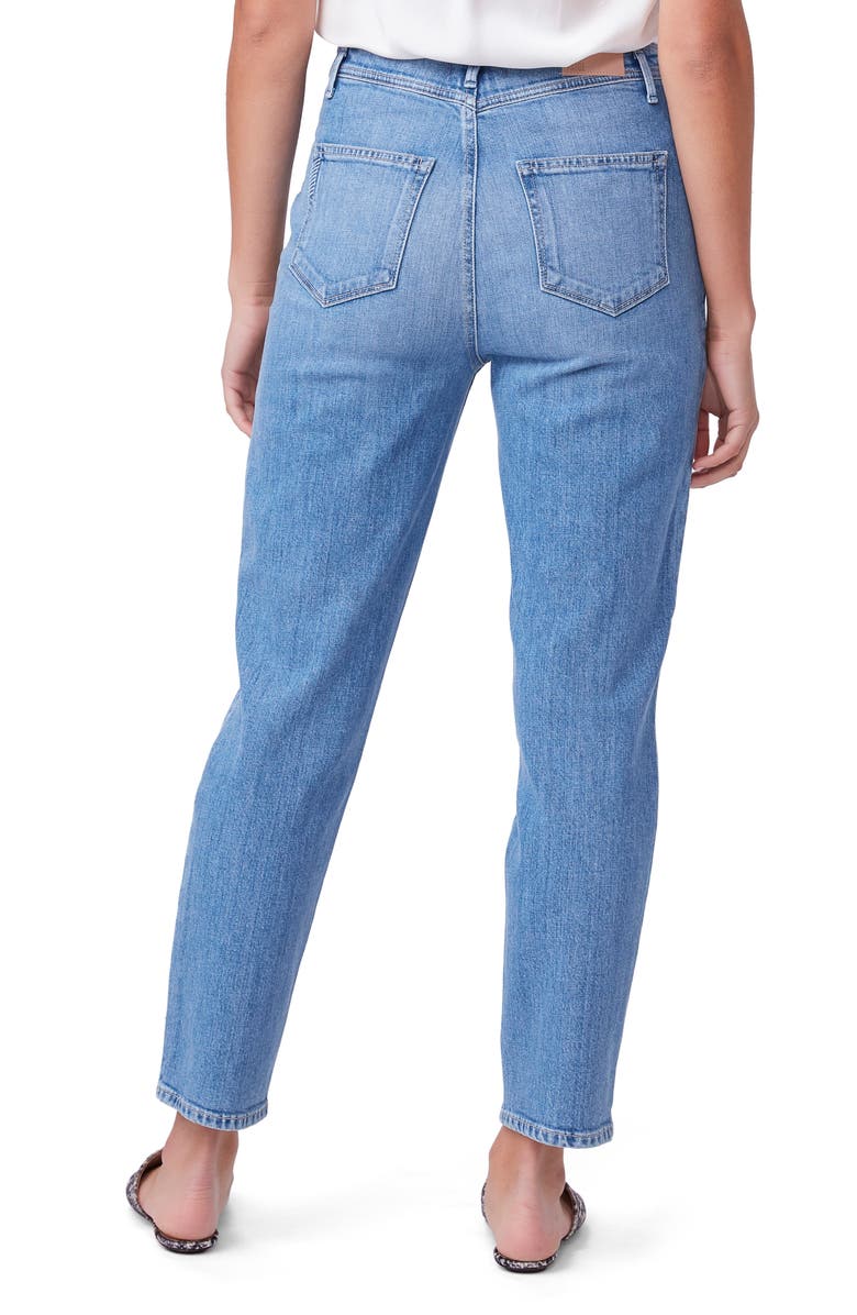 PAIGE Sarah Front Pleat Ankle Straight Leg Jeans, Alternate, color,