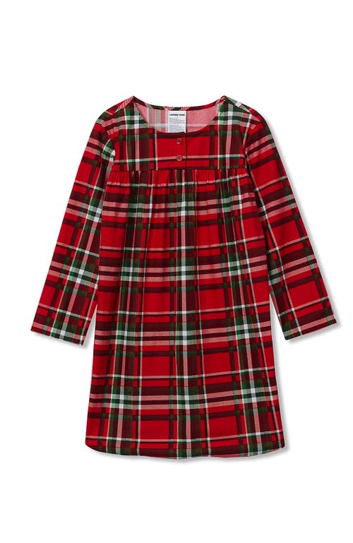 Lands' End Girls Flannel Nightgown In Red