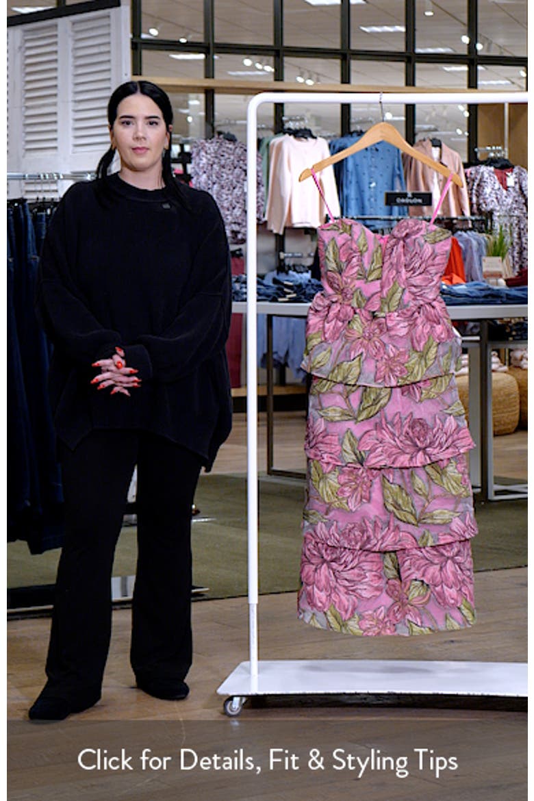 Savannah Floral Strapless Tiered Gown video