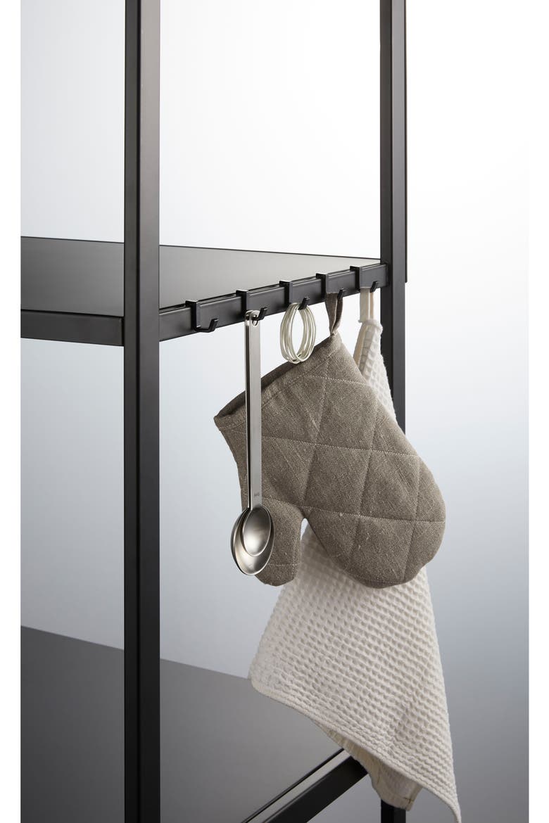 Tower 3-Tier Storage Rack, Alternate, color, BLACK