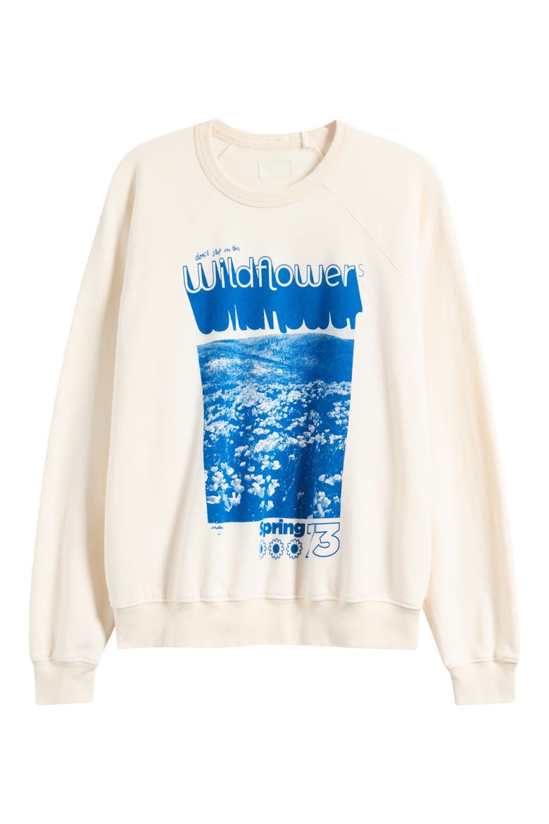 The Mother Graphic Sweatshirt, Alternate, color, CREAM WILDFLOWERS