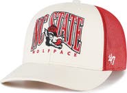 '47 Men's '47  Natural NC State Wolfpack Drawbridge Trucker Adjustable Hat