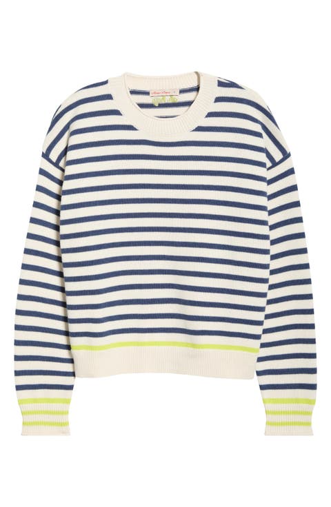 Suki Stripe Cotton Rollneck Sweater