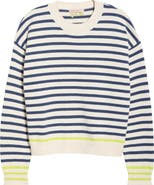 Marine Layer Suki Stripe Cotton Rollneck Sweater