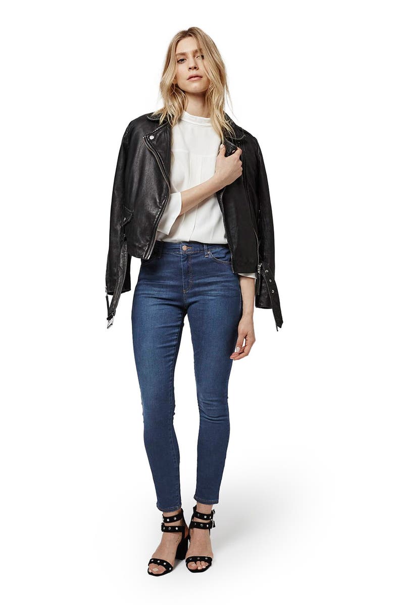 Topshop Leigh High Waist Skinny Jeans, Alternate, color, 