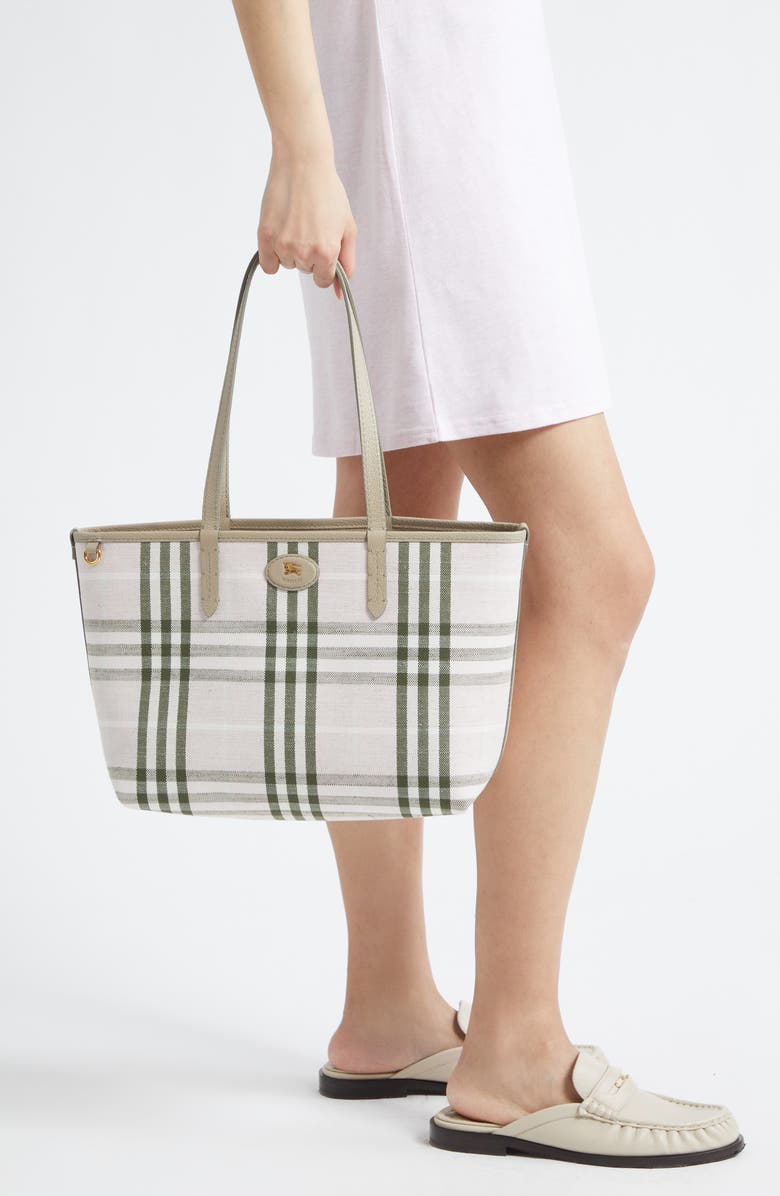 Burberry Small Reversible Bloomsbury Tote, Alternate, color, Mushroom/ Mallow Pink