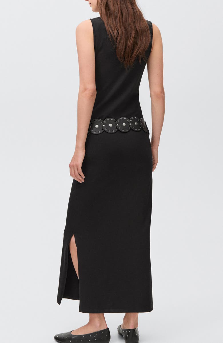 MANGO TEEN Knit Maxi Dress, Alternate, color, Black