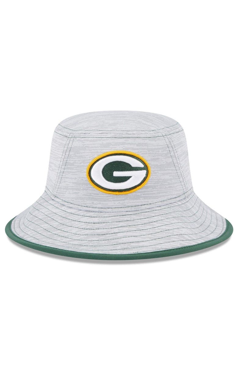 New Era Men's New Era Gray Green Bay Packers Game Bucket Hat, Main, color, 