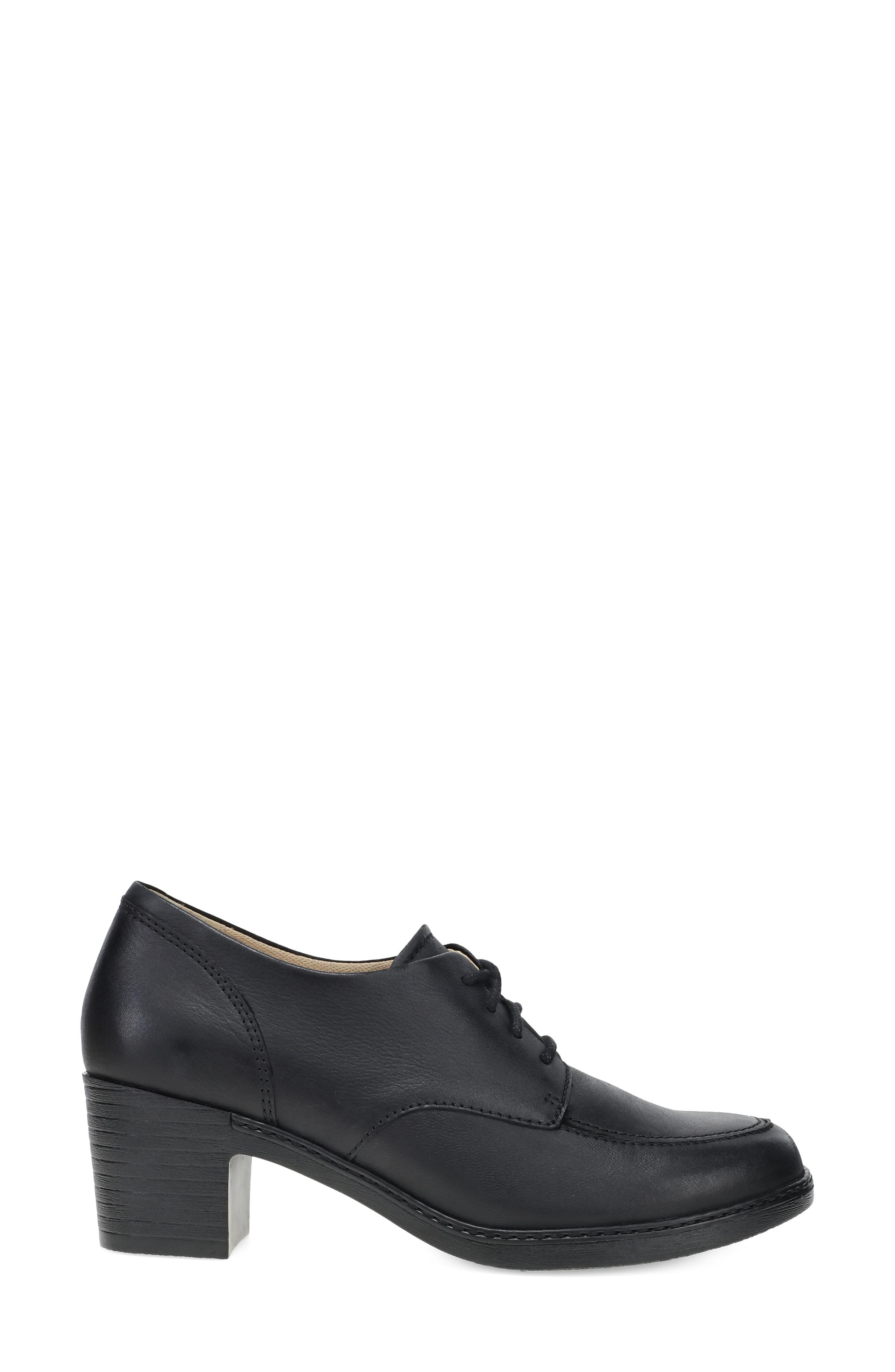 Lace-Up Oxford Platform Pump, Alternate, color, BLACK