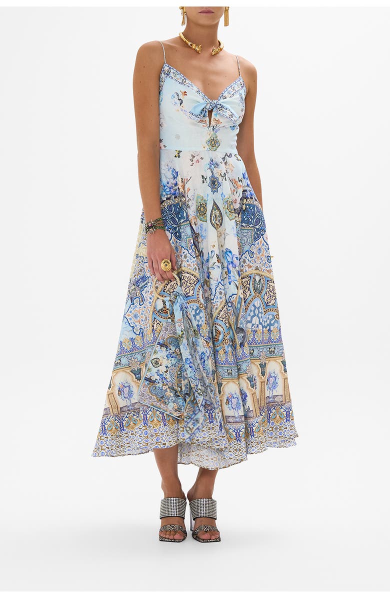 Camilla LONG DRESS WITH TIE FRONT AL MANIAL PALACE MEMOIRS, Alternate, color, 