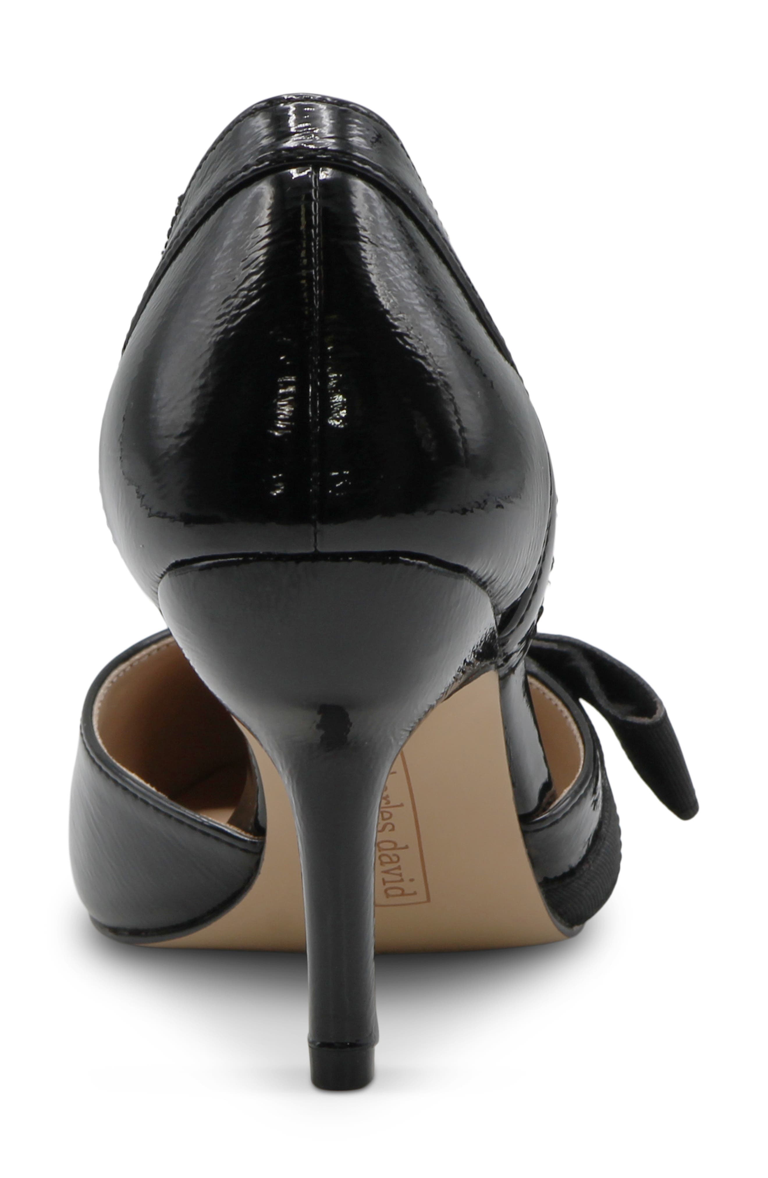 Gluck Faux Leather Pump, Alternate, color, BLACK