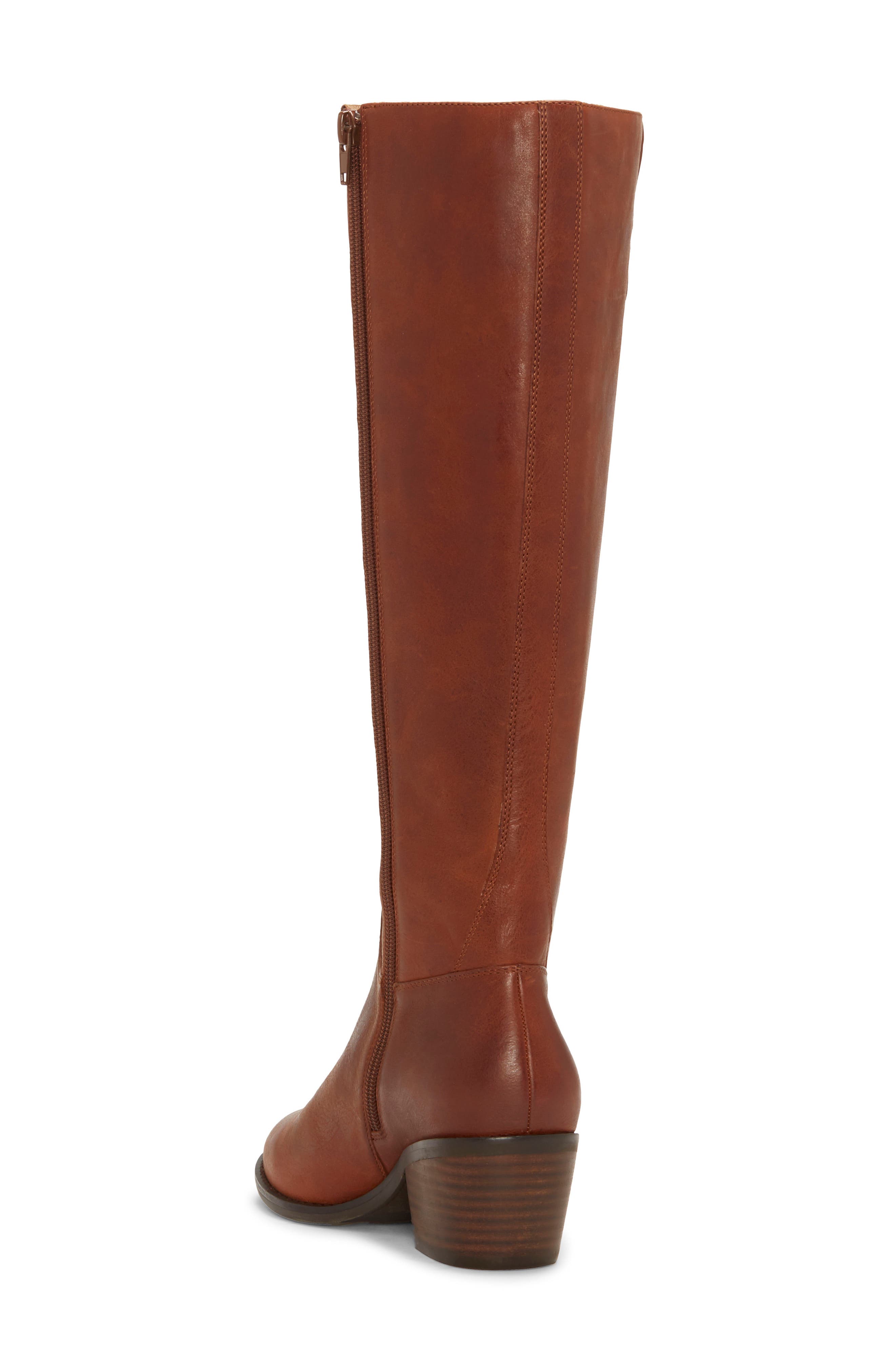 Iscah Knee High Boot, Alternate, color, WHISKEY LEATHER
