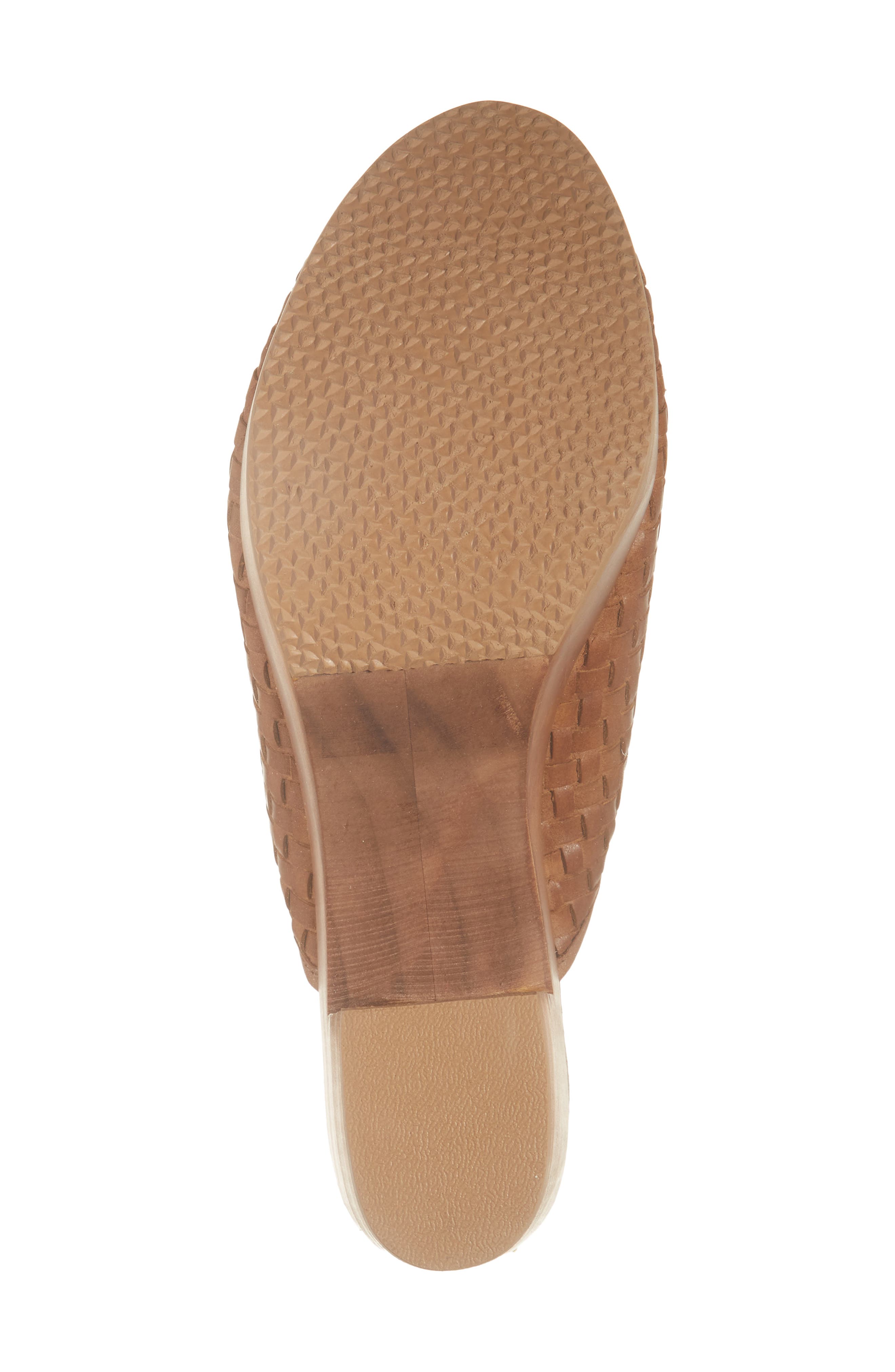 Woven Leather Platform Clog, Alternate, color, OLD LENO WEAVE