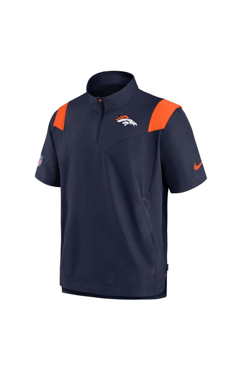 Nike Men's Nike Navy Denver Broncos Sideline Coaches Chevron Lockup Pullover Top, Alternate, color, Navy