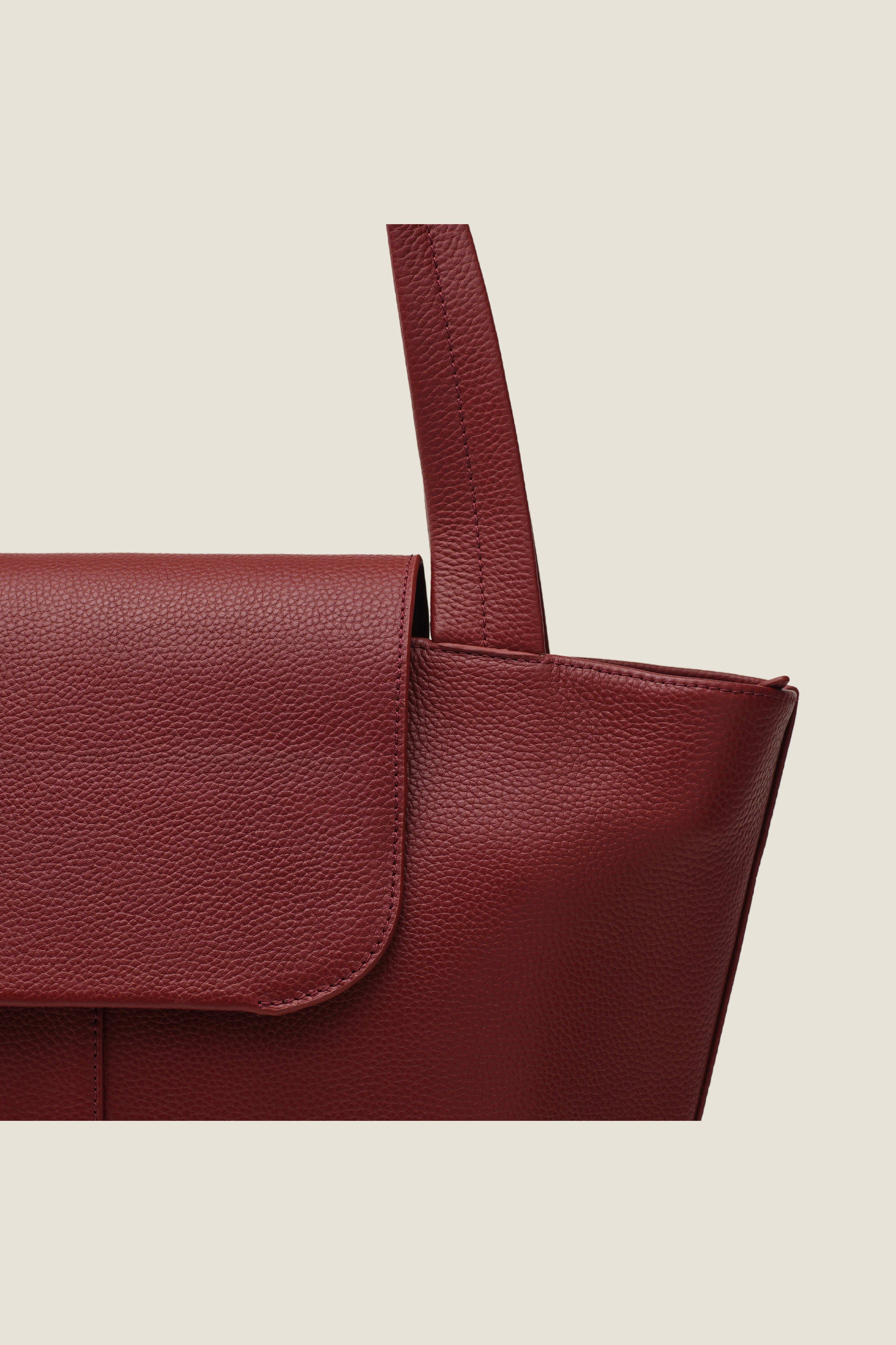 Muse Organized Leather Work Tote, Alternate, color, Burgundy