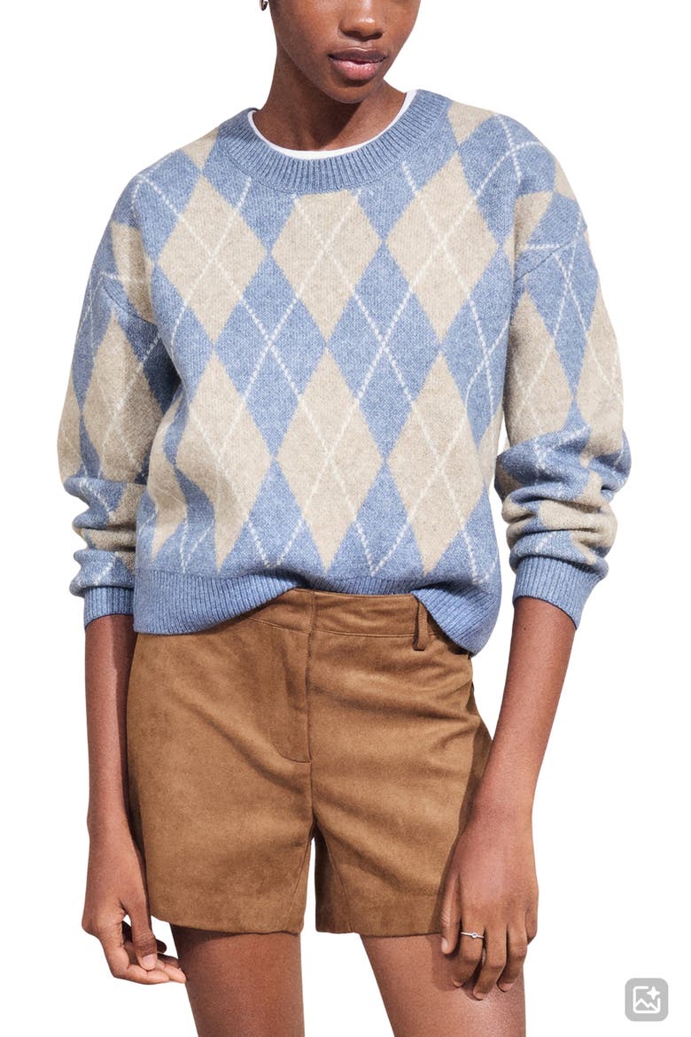 Argyle Sweater, Main, color, BLUE