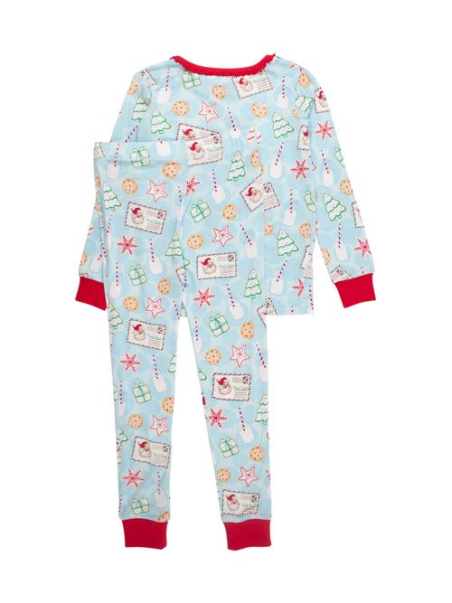 Rufflebutts Girls Softsnooze Ruffle Long Sleeve Pajama Set In Multi