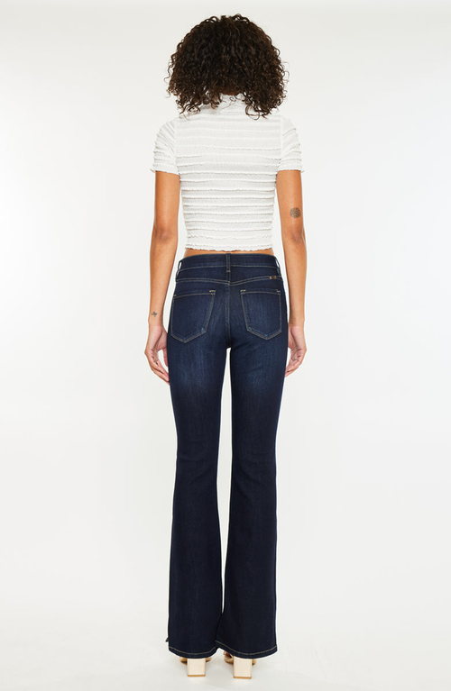 Kancan Constance Essentials High Rise Bootcut Jeans In Blue