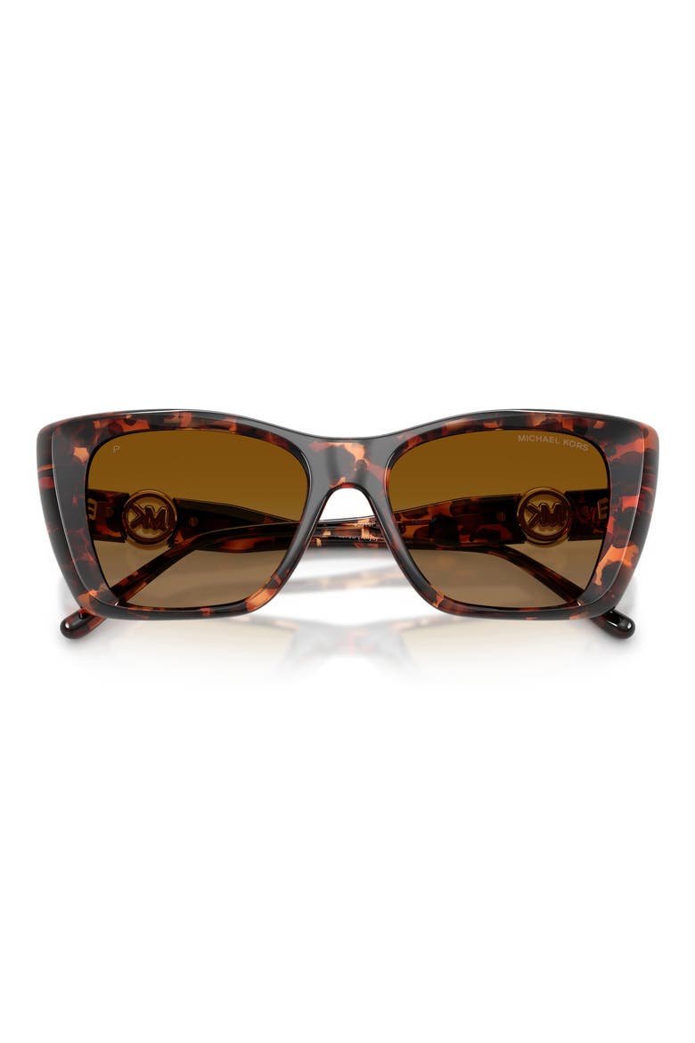Tokyo 53mm Polarized Gradient Square Sunglasses, Alternate, color, LUGGAGE TORTOISE / BROWN