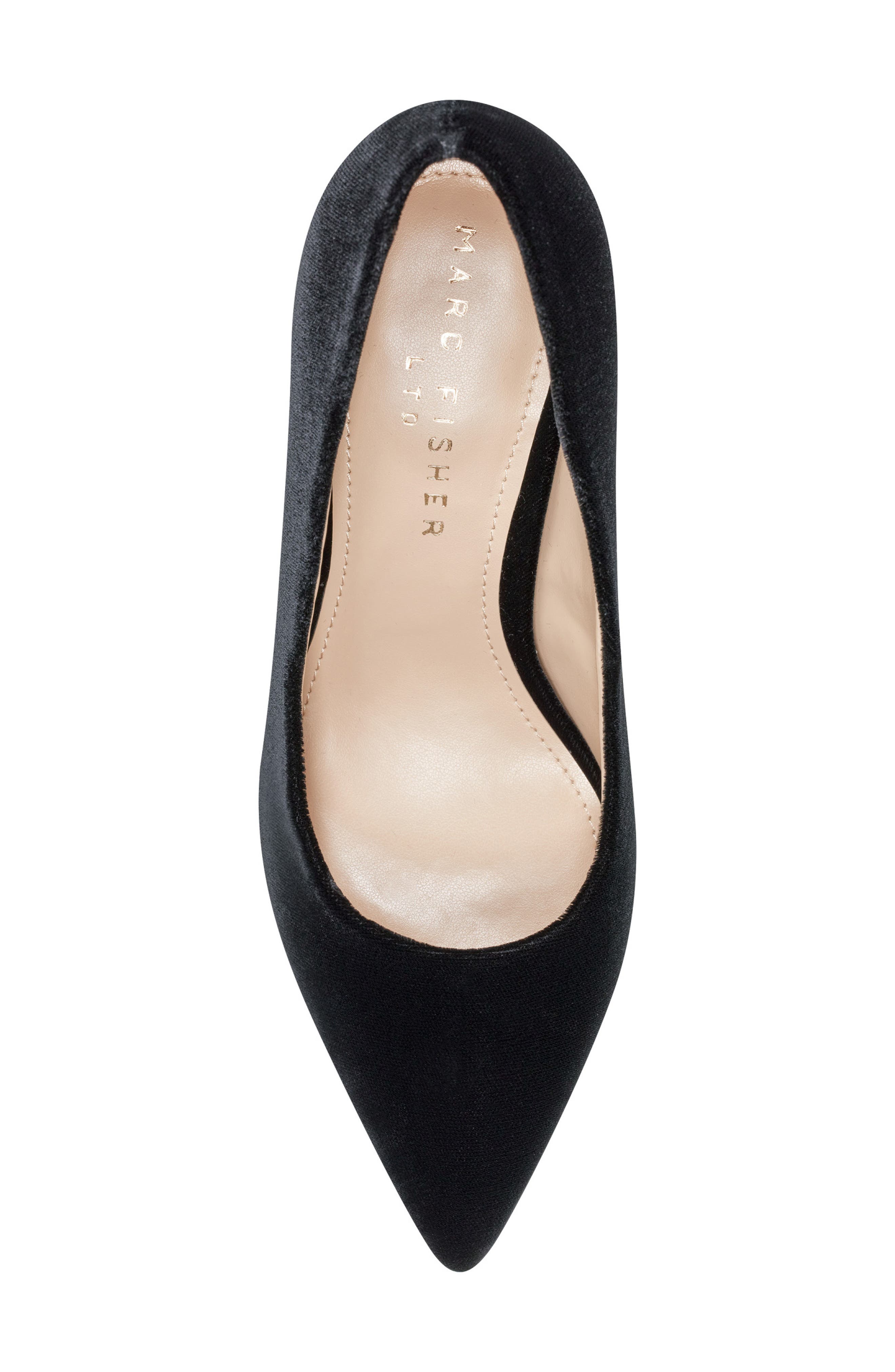 Marc Fisher LTD Genni Pointed Toe Pump, Alternate, color, Black Suede