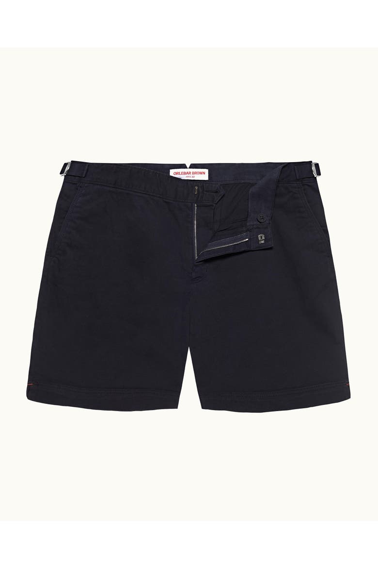 Bulldog Stretch-Cotton Mid-Length Stretch-Cotton Shorts, Alternate, color, DARK NAVY