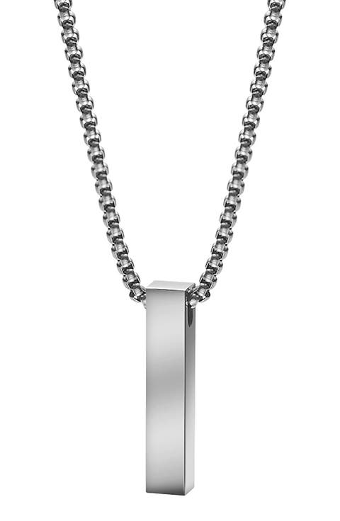 Men's Vertical Bar Pendant Necklace