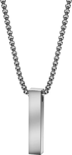 Men's Vertical Bar Pendant Necklace