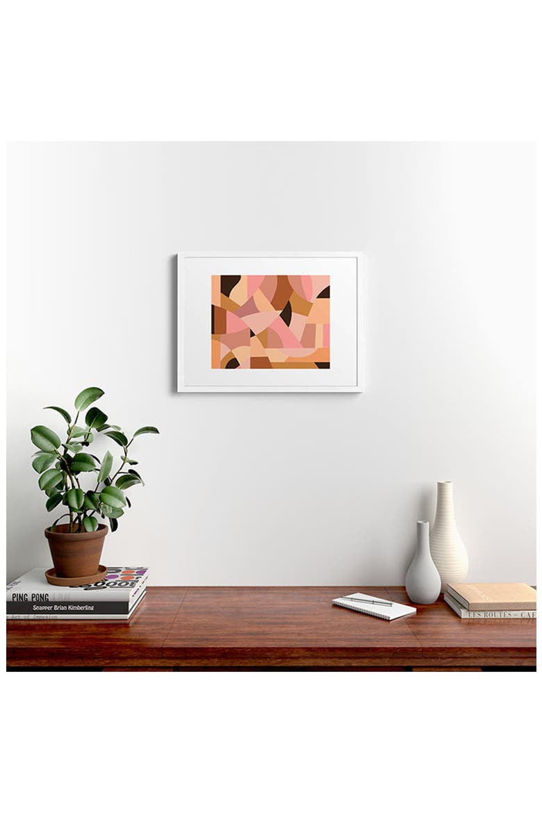 Pink Terracotta Framed Art Print, Alternate, color, WHITE FRAME