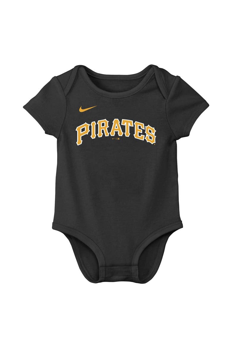 Newborn & Infant Nike Paul Skenes Black Pittsburgh Pirates Name & Number Bodysuit, Alternate, color, Black