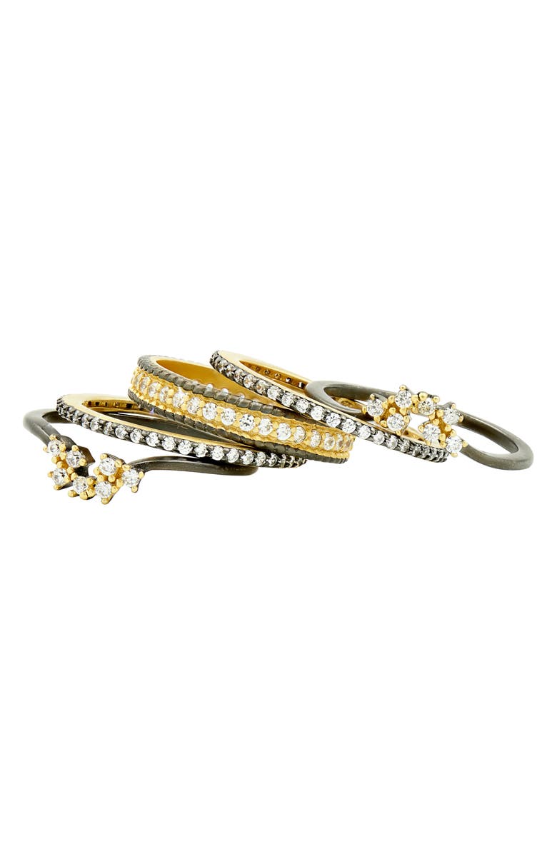 FREIDA ROTHMAN Double Helix Set of 5 Stacking Rings, Alternate, color,