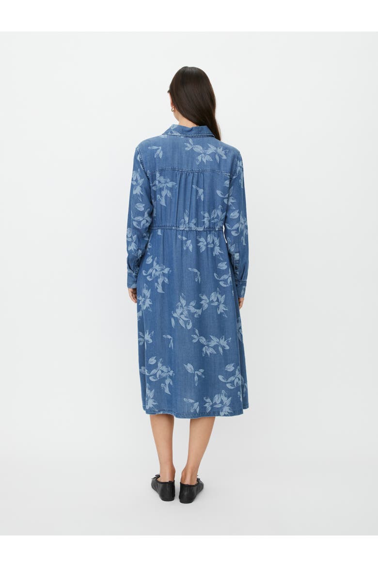 MaNokolo Floral Print Midi Dress, Alternate, color, Blue Denim
